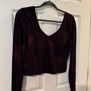 NWOT Lululemon Athletica Align Wine and Black Tie Dye Long Sleeve Shirt